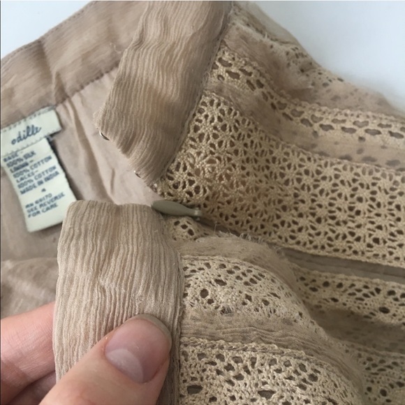 SOLD Anthropologie Odille Silk Pleat Ballet Skirt 4 - Picture 10 of 12